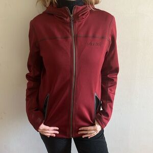 NWOT Marmot burgundy zip fleece hoodie jacket coat